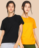 Girls Regular Fit Solid Combo Tshirt - Young Trendz