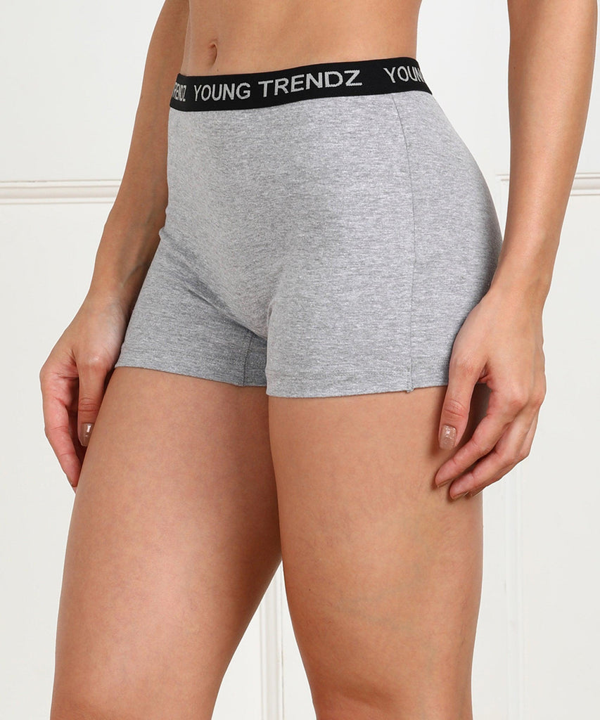 Young trendz Girls Boy Shorts Grey Panty - Young Trendz