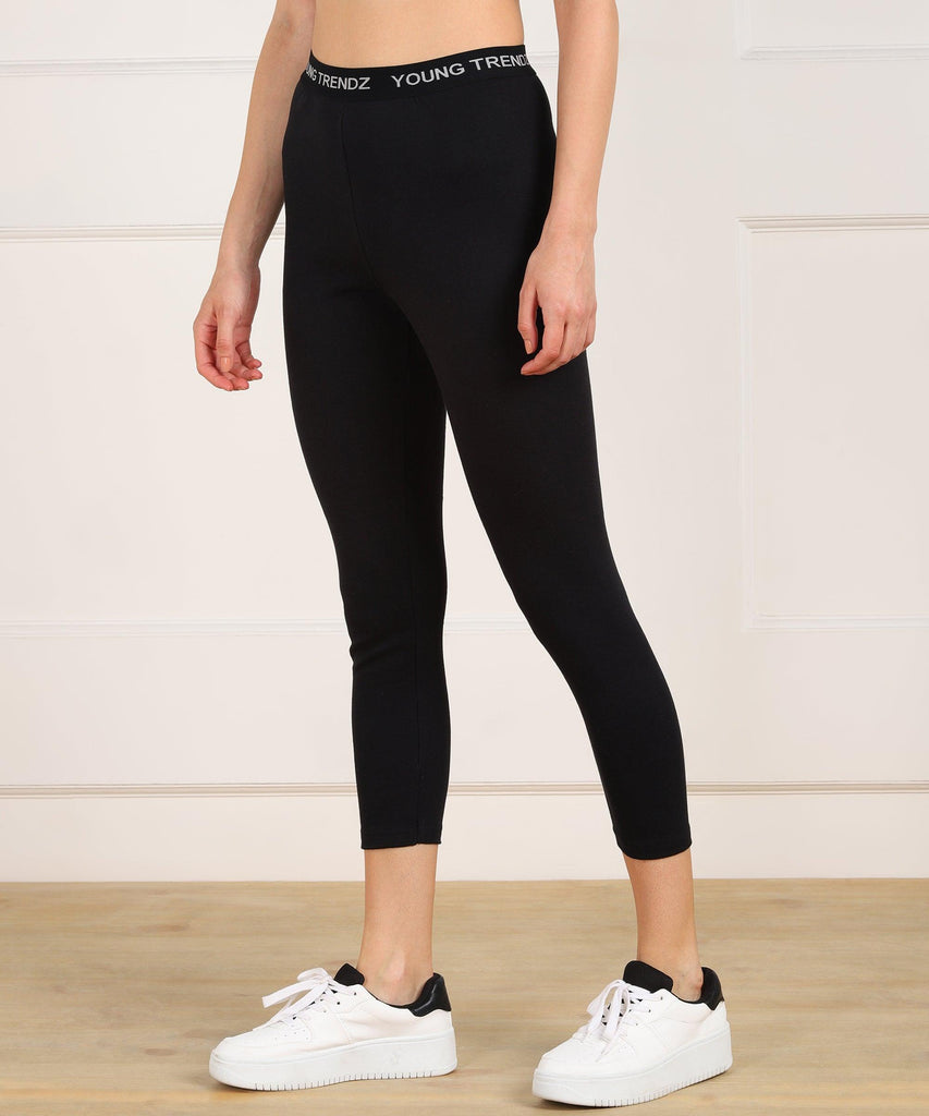 Womens Sports Tights (Black) - Young Trendz