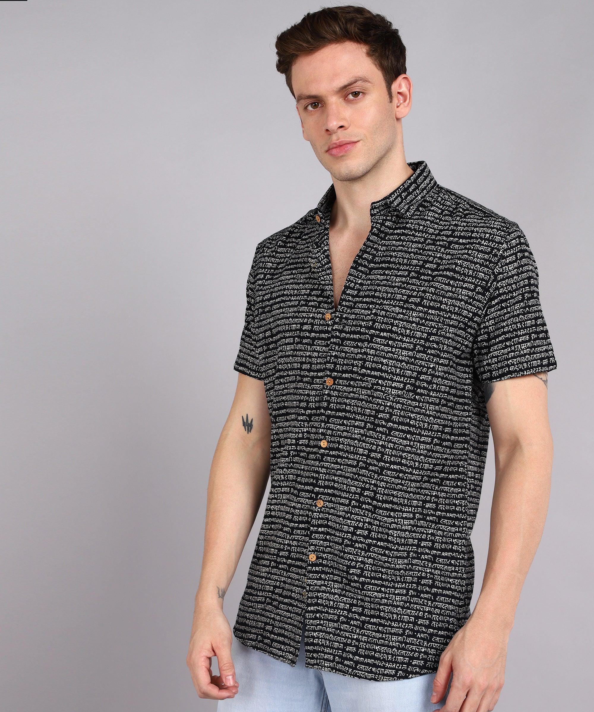 Mens Half Sleeve Casual Printed Shirt - Young Trendz