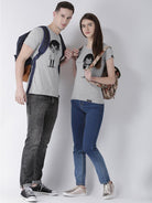 Phone Printed Grey Color Couple Tshirts - Young Trendz