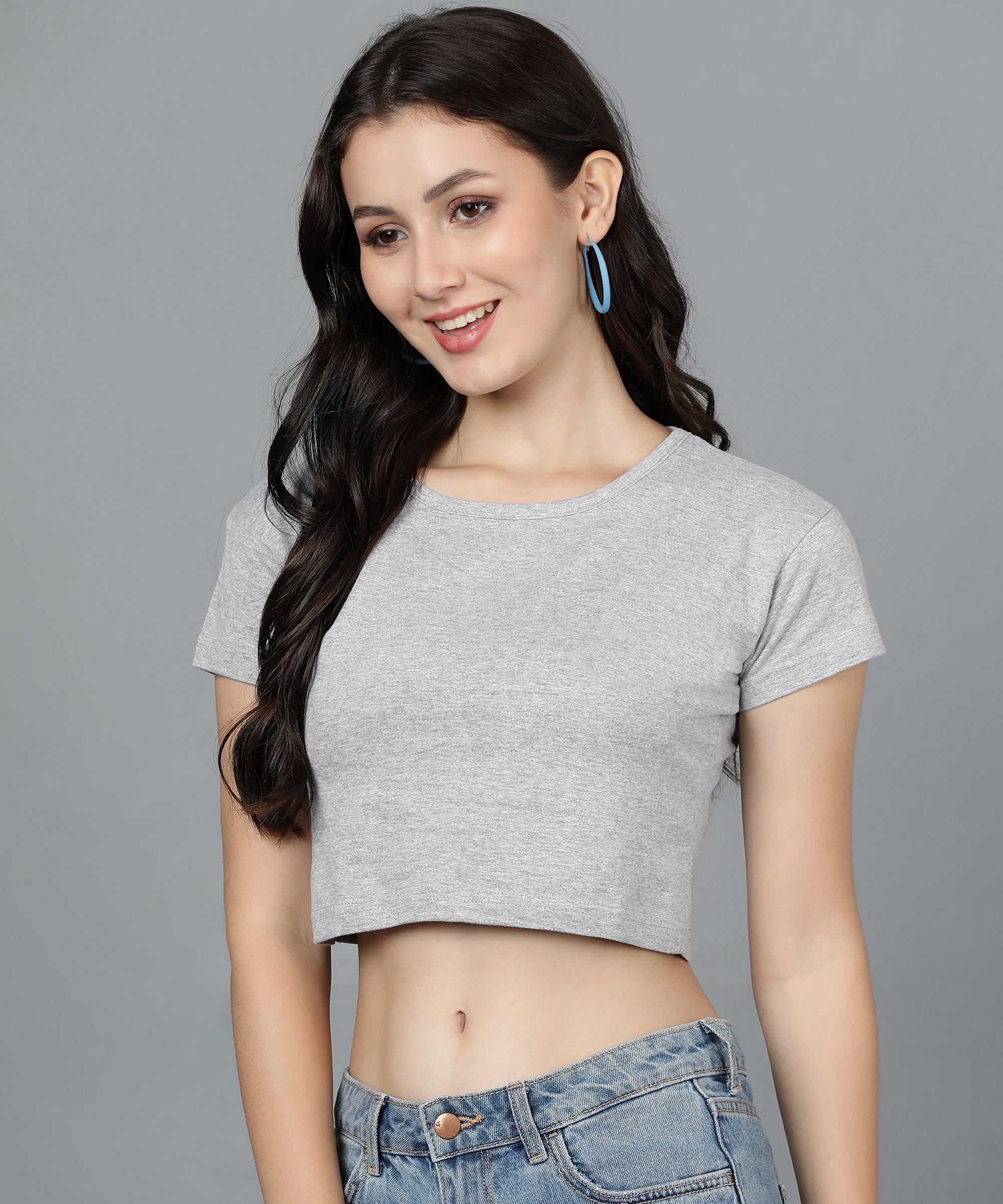 Young trendz Women's Casual Half Sleeve Crop Top (Pack Of 3) - Young Trendz