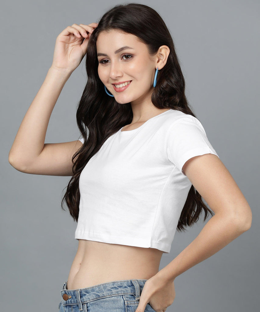 Young trendz Women's Casual Half Sleeve White Top - Young Trendz