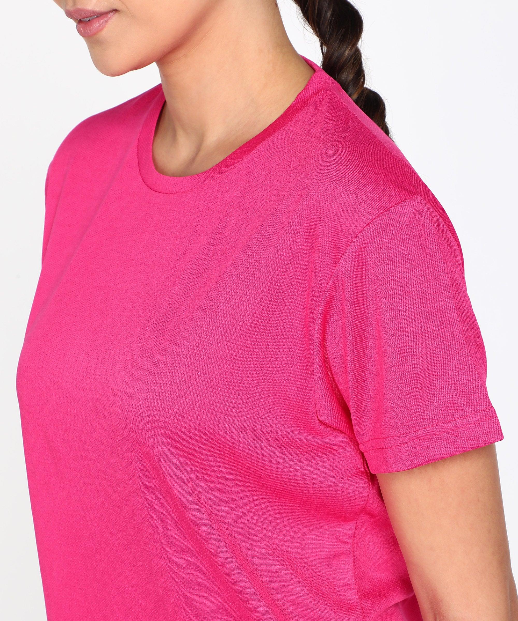 Womens Dry-Fit Sports Combo T.shirt (Green & Pink) - Young Trendz