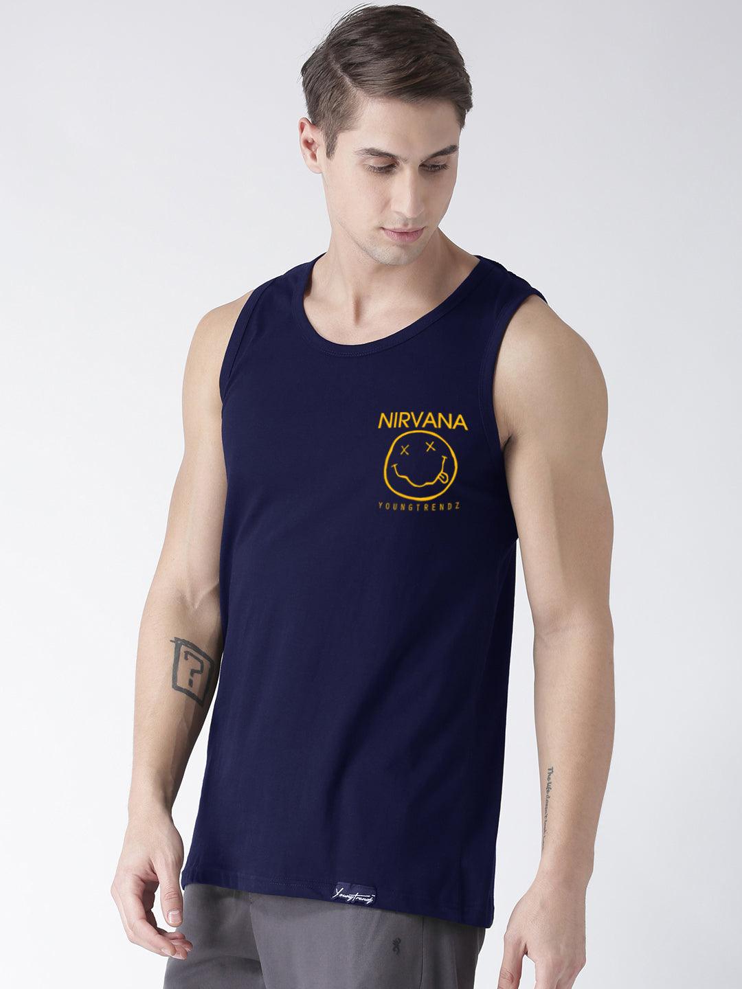 Mens Print Sleeveless Tshirt - Young Trendz