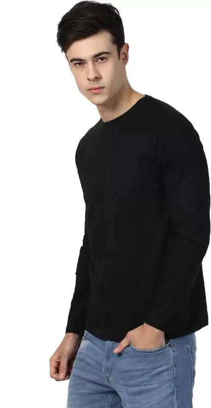 Young trendz Men Round Neck Black T-Shirt - Young Trendz