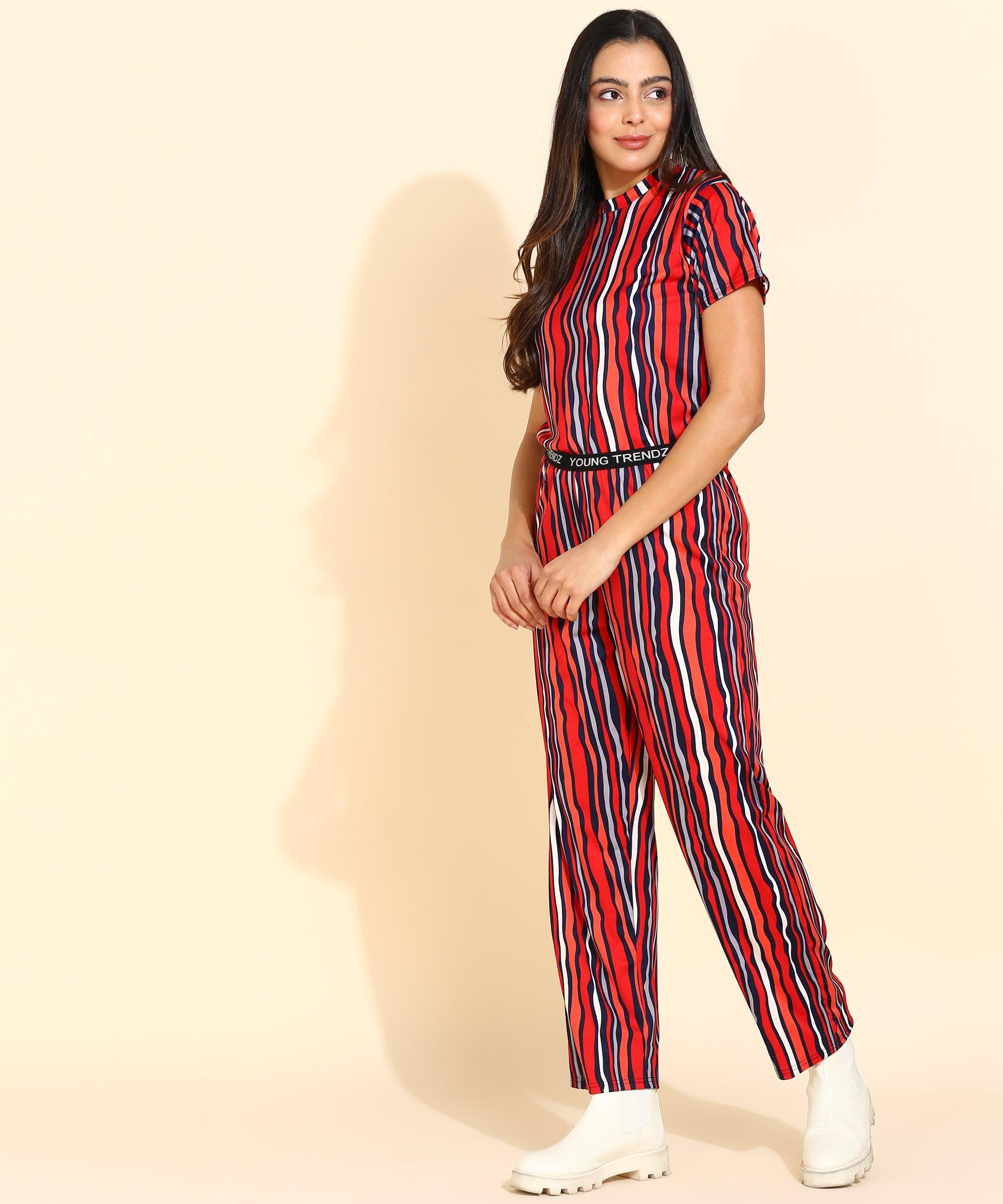 Women Printed T.Shirt & Pyjama Co-Ord Set - Young Trendz