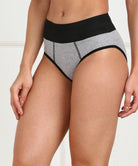 Young Trendz Women High Waist Hipster Grey Panty - Organic Cotton - Young Trendz