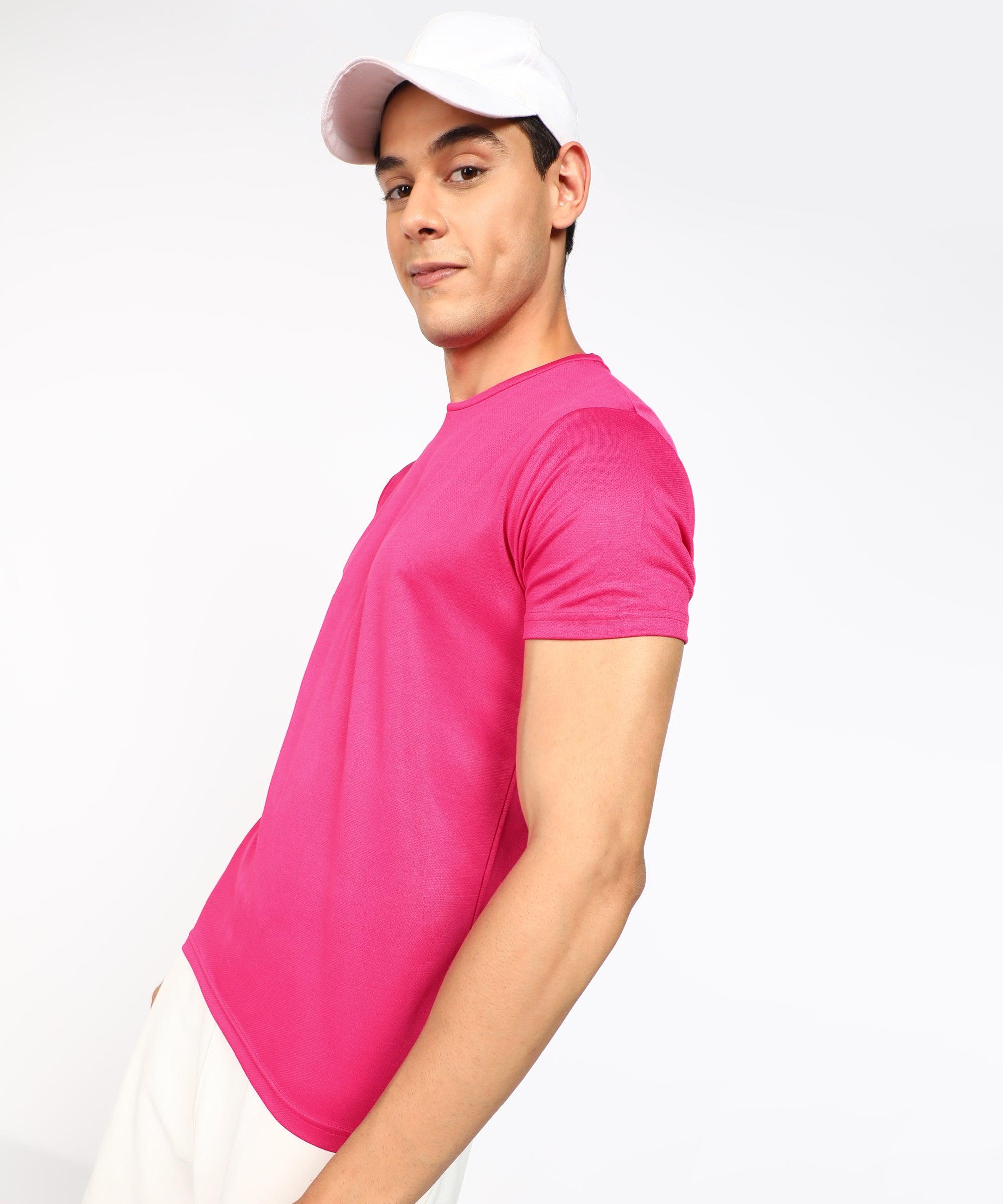 Mens Dry-Fit Sports Combo T.shirt (Blue,White,Pink) - Young Trendz