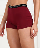 Womens YT Elastic Combo Boyshorts - Young Trendz