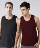 Mens Plain Sleeveless Combo Tshirt - Young Trendz