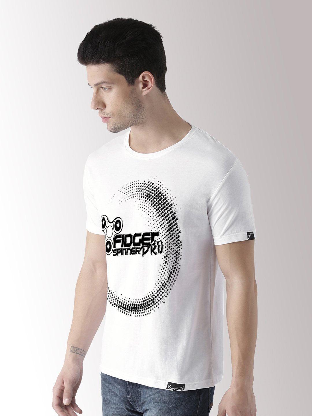 Half Sleeve Prospin Printed White Color Tshirts - Young Trendz