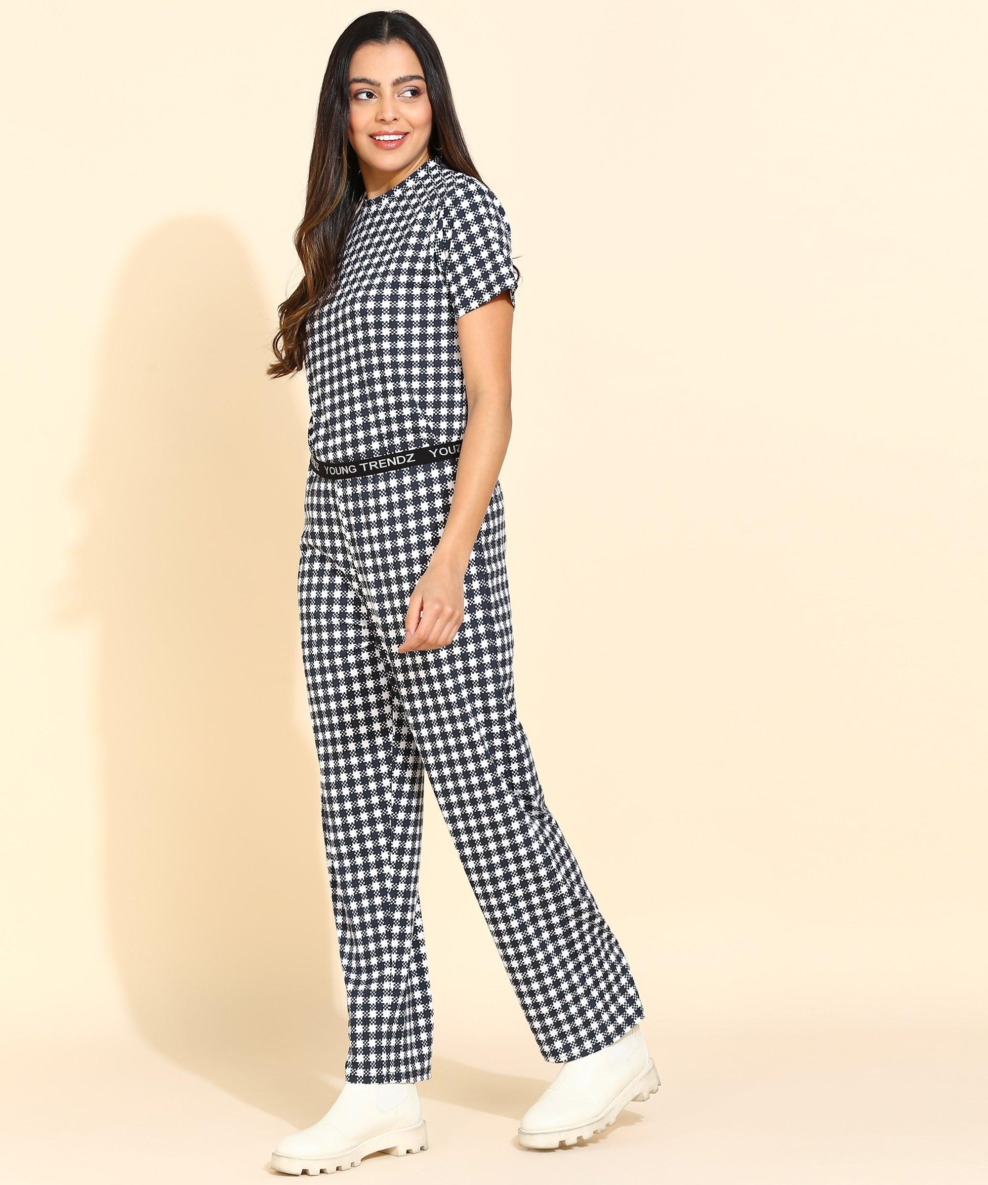 Women Printed T.Shirt & Pyjama Co-Ord Set - Young Trendz