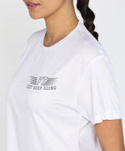 Young Trendz Womens Round Neck Half Sleeve Pocket Printed Sports Tshirt (White) - Young Trendz