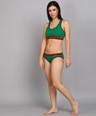 Women Flixchil Inner Sports Bra 2Combo Drak Green - Young Trendz