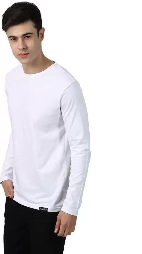 Young trendz Men Round Neck White T-Shirt - Young Trendz