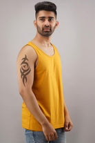 Mens Plain Sleeveless Combo Tshirt - Young Trendz