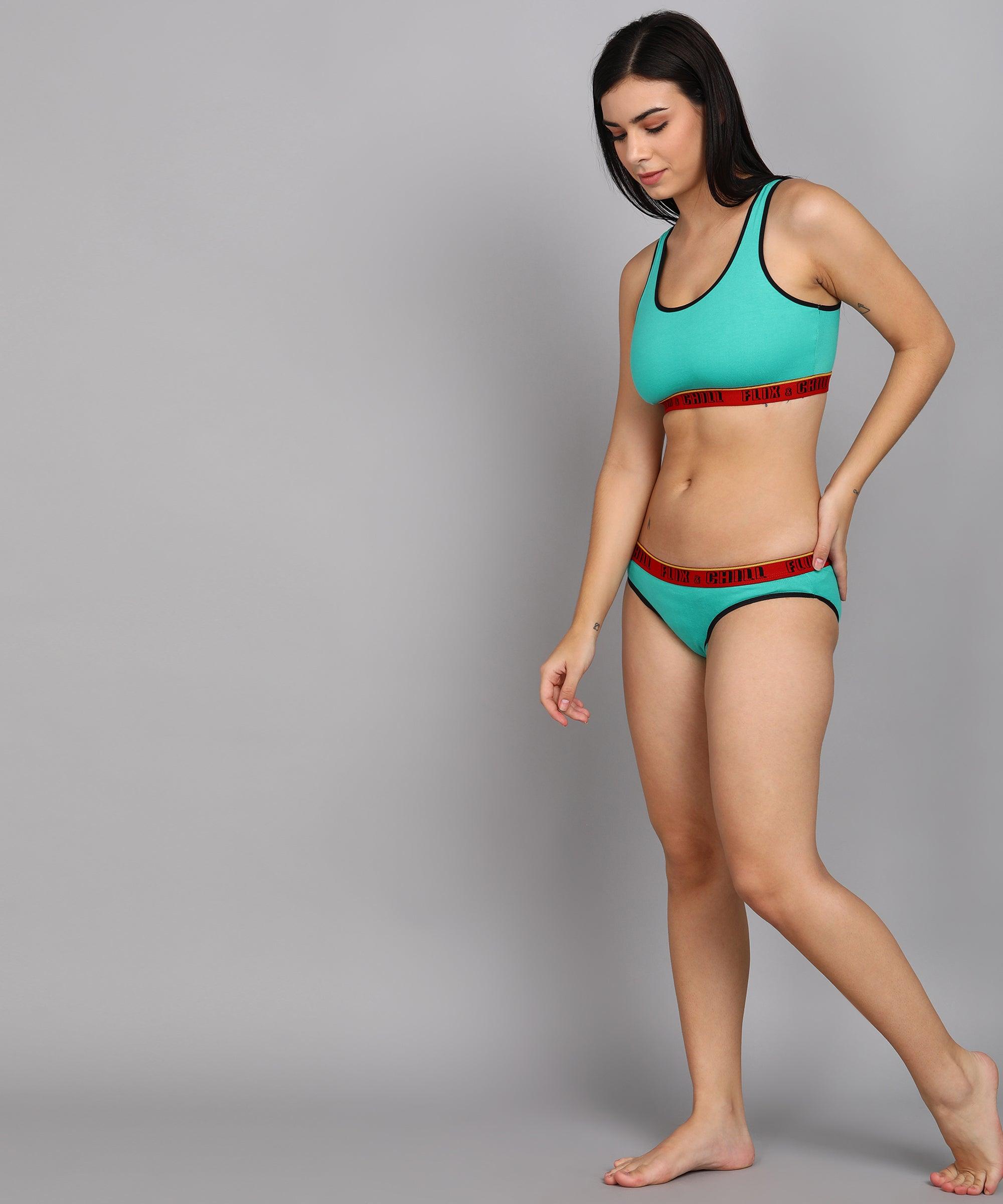 Womens Non Padded FLIXCHILL Combo Sports Bra (Pack of 2) - Young Trendz