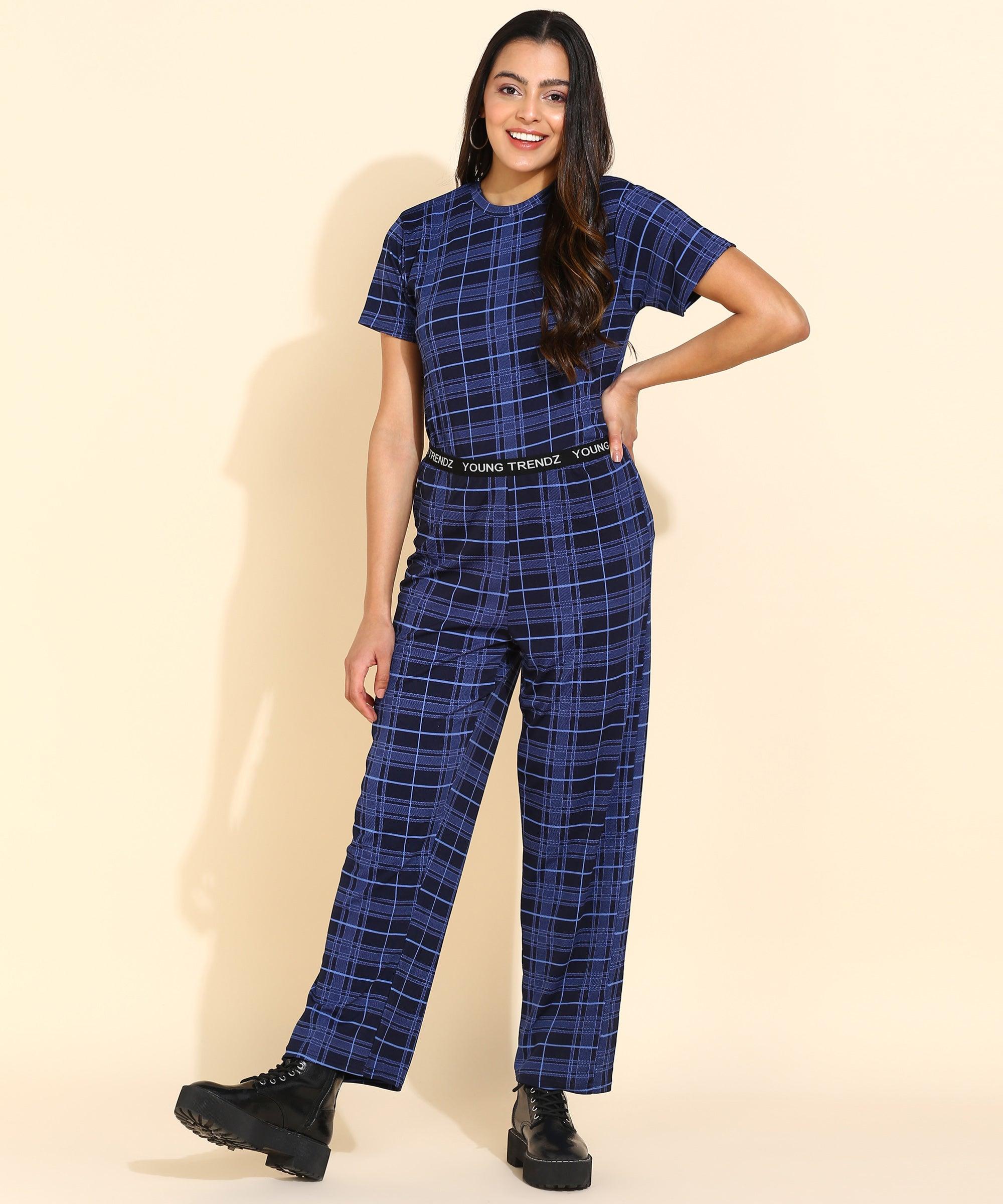 Women Printed T.Shirt & Pyjama Co-Ord Set - Young Trendz