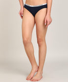 Women Branded Elastic Hipster_(Navy) - Young Trendz