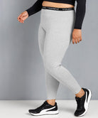 Women Solid Tights Plus Size (Grey) - Young Trendz