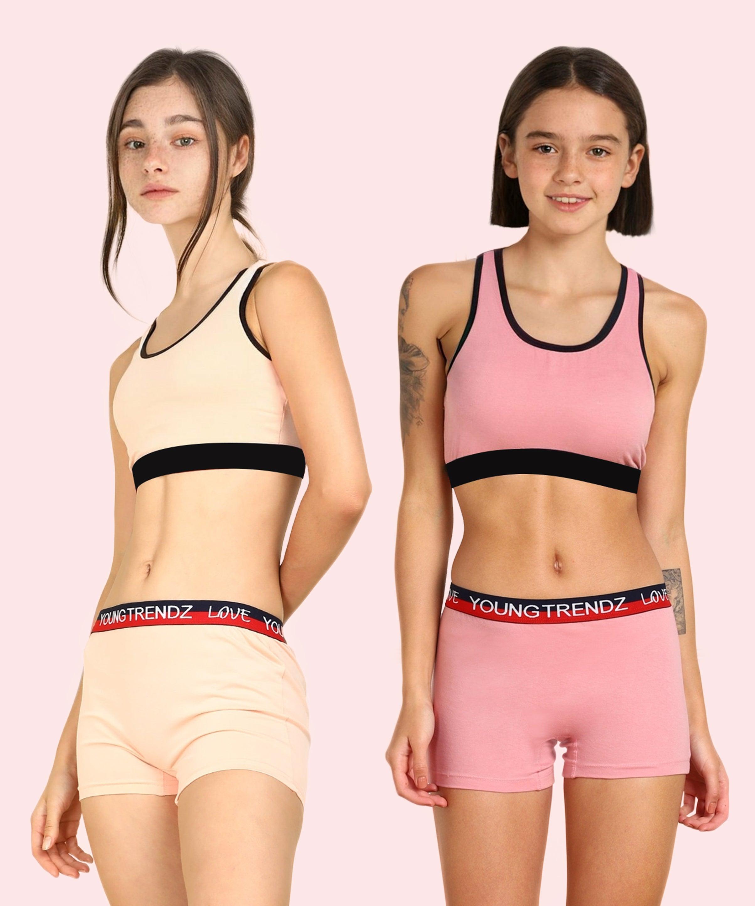 Girls Love Elastic Combo Boyshorts - Young Trendz