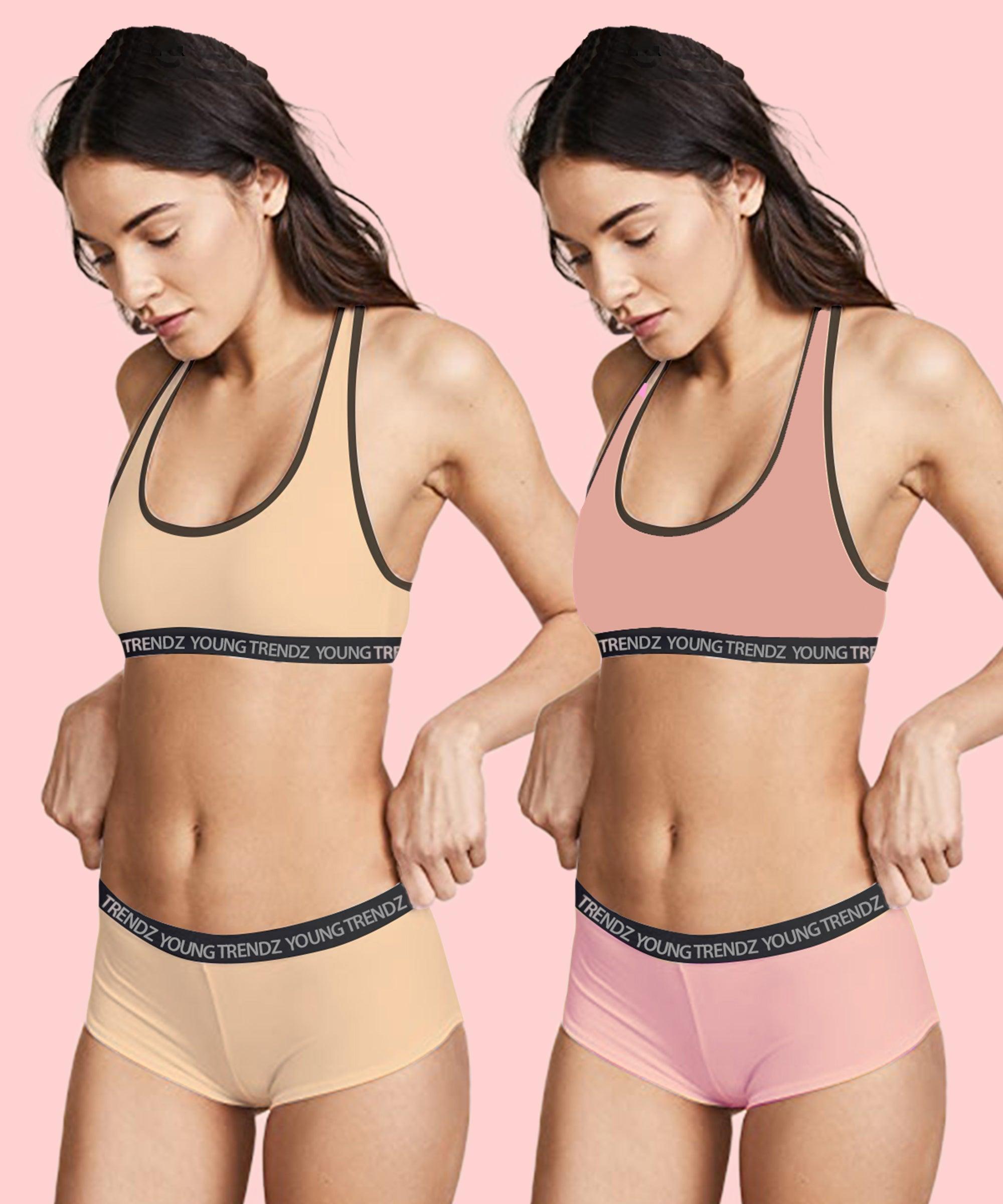 Womens Yt Elastic Combo Lingerie Set - Young Trendz