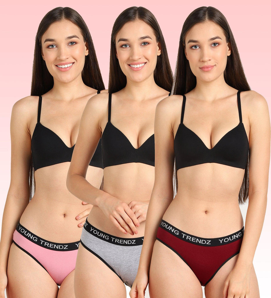 Young Trendz Womens YT Elastic Hipster - 3pcs Pack - Young Trendz