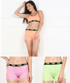 Young Trendz Womens Pink Trendz Combo Boyshorts - Young Trendz