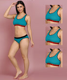 Womens Non Padded FLIXCHILL Combo Sports Bra (Pack of 3) - Young Trendz