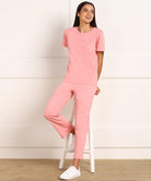 Women T-shirt & Pyjama Set Pure Soft Cotton - Combo Set - Young Trendz