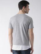 Mens Halfsleeve Layer Round hem Combo Tshirts - Young Trendz