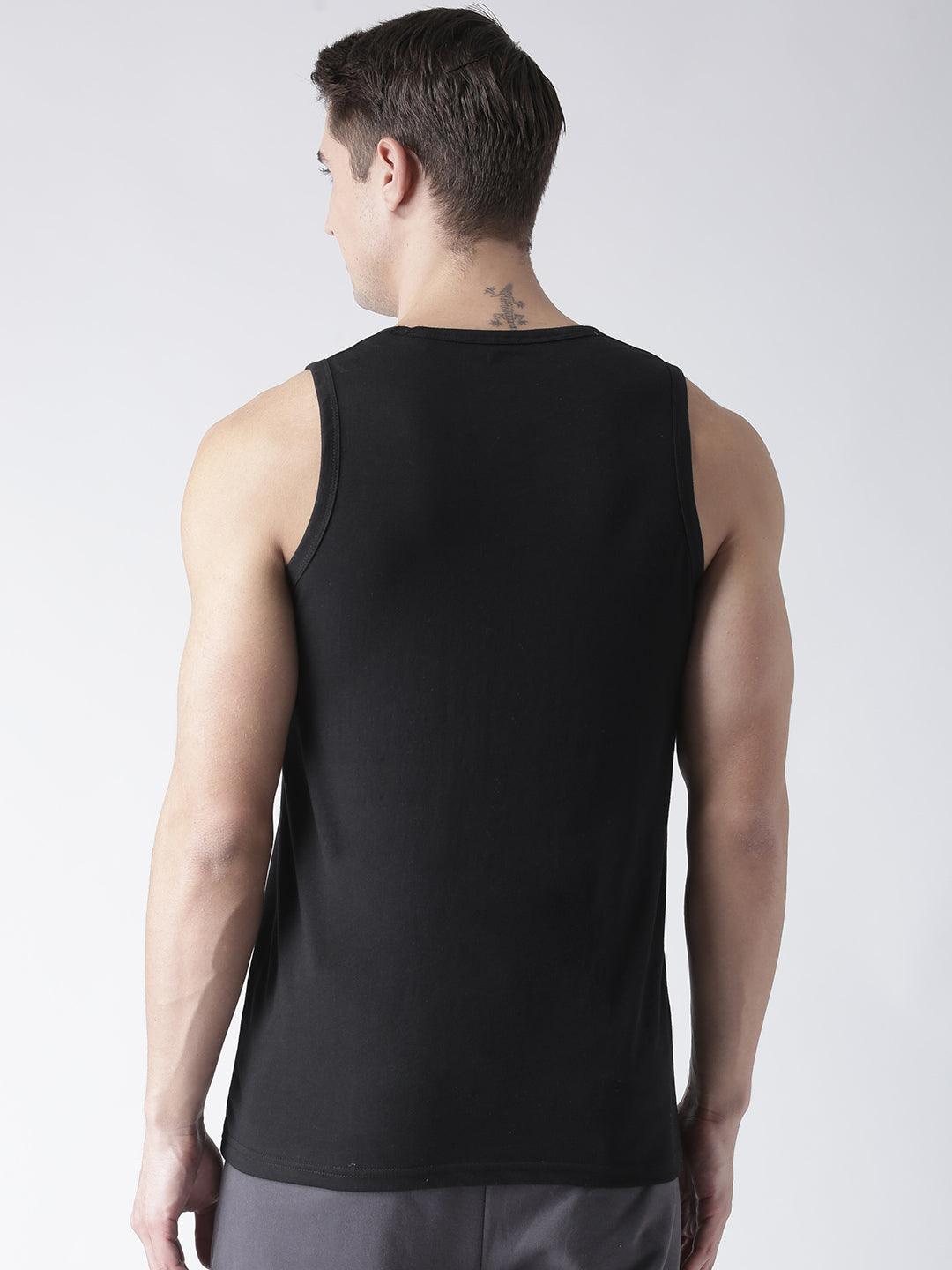 Mens Plain Sleeveless Combo Tshirt - Young Trendz