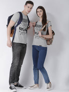 Nobody Printed Grey Color Couple Tshirts - Young Trendz