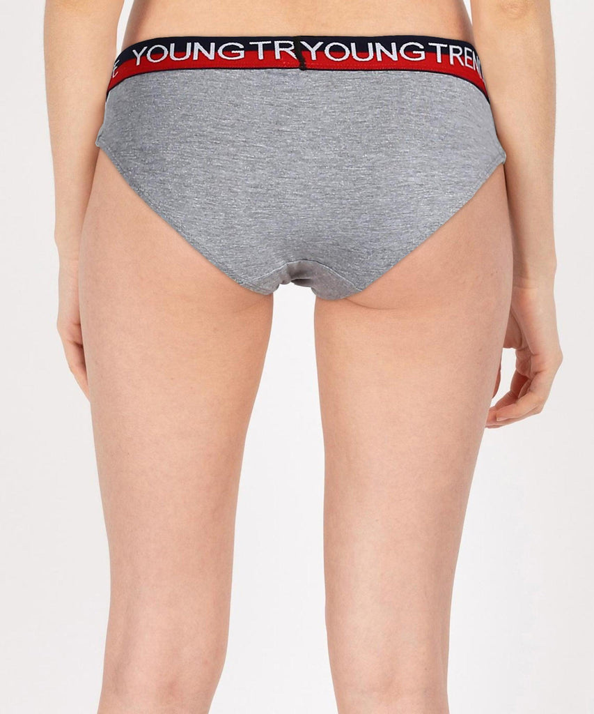 Girls Multicolours Hipster Grey colour Panty - Young Trendz