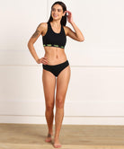 Womens Pink Trendz Sports Bar Bikini Combo lingerie Set - Young Trendz