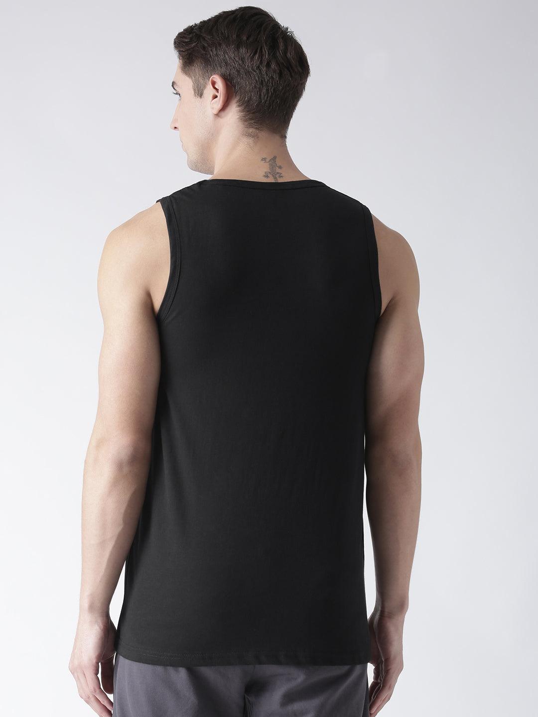 Mens Plain Sleeveless Combo Tshirt - Young Trendz