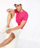 Mens Dry-Fit Sports T.shirt (Pink) - Young Trendz