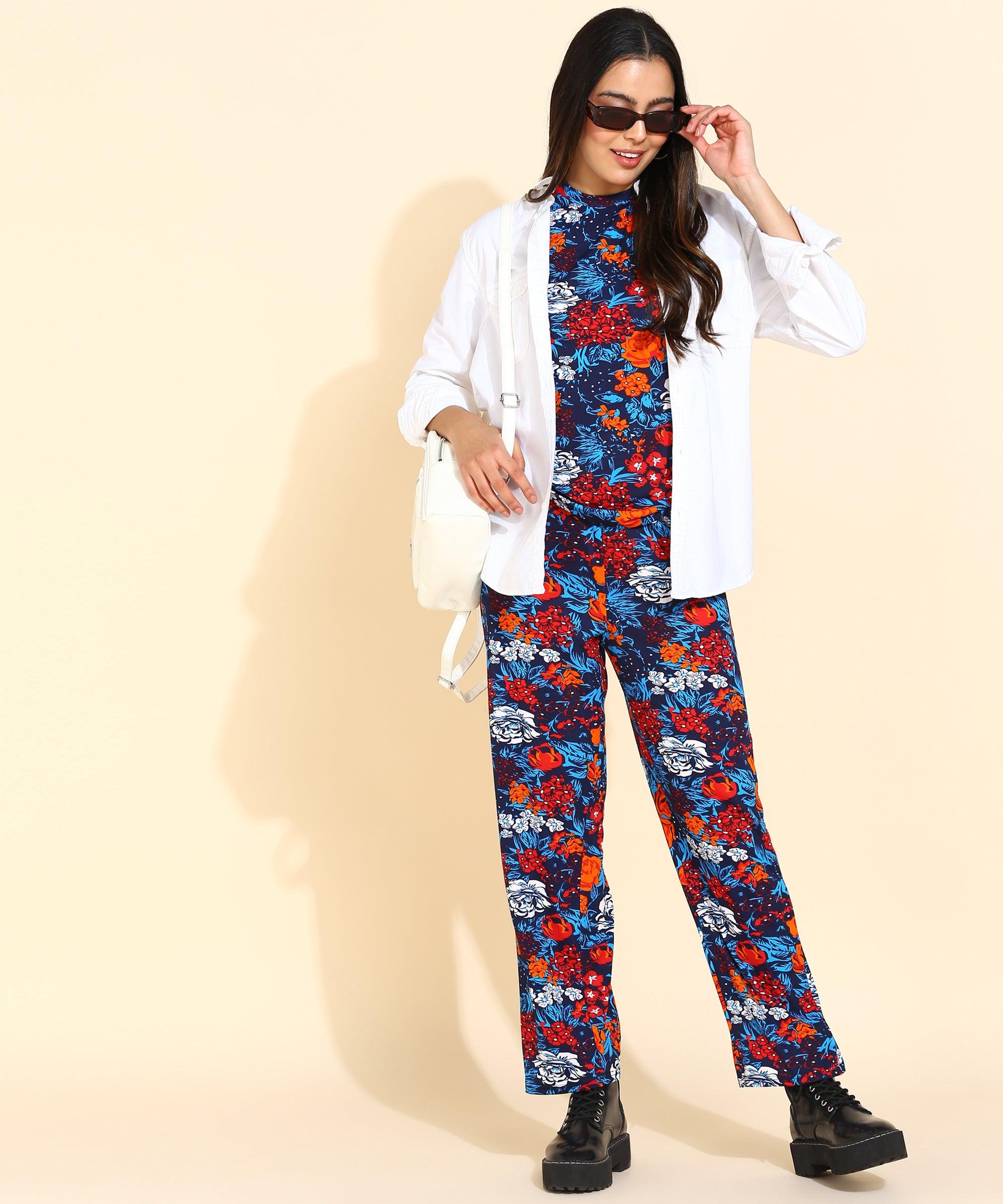 Women Printed T.Shirt & Pyjama Co-Ord Set - Young Trendz