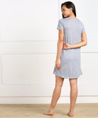 Womens Solid Half Sleeve NightDress - Young Trendz