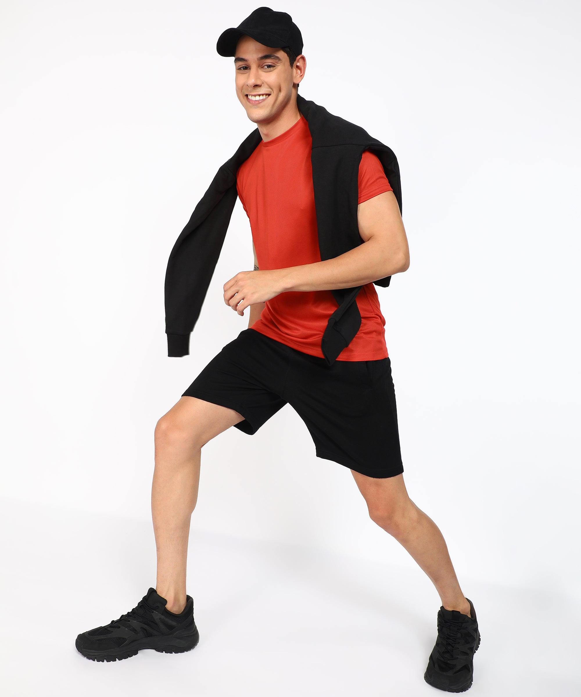 Mens Dry-Fit Sports Combo T.shirt (Red,White,Black) - Young Trendz