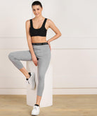 Womens Sports Tights (Grey) - Young Trendz