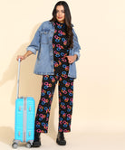 Women Printed T.Shirt & Pyjama Co-Ord Set - Young Trendz