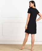 Womens Solid Half Sleeve NightDress - Young Trendz