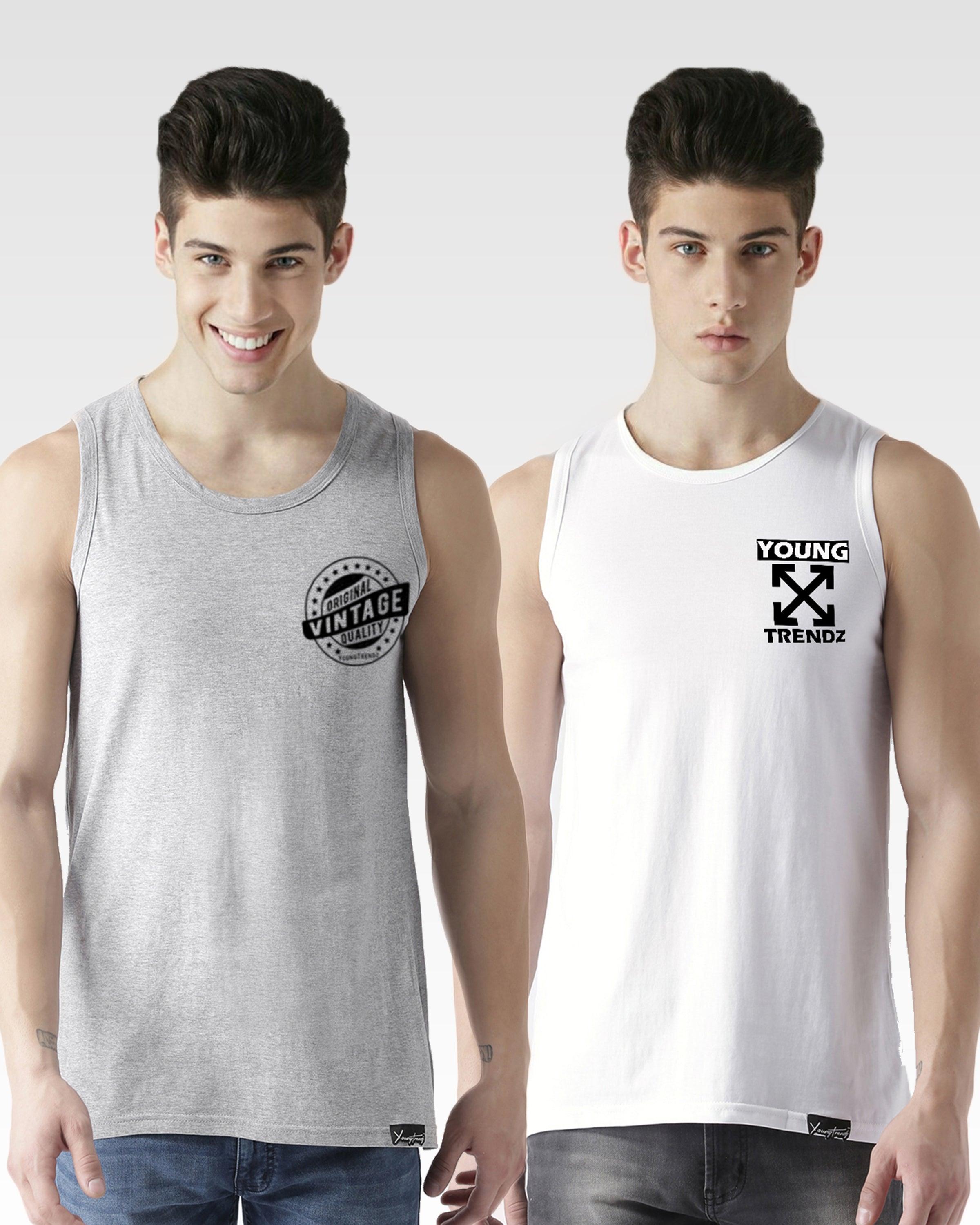 Boys Print Sleeveless Combo Tshirt - Young Trendz