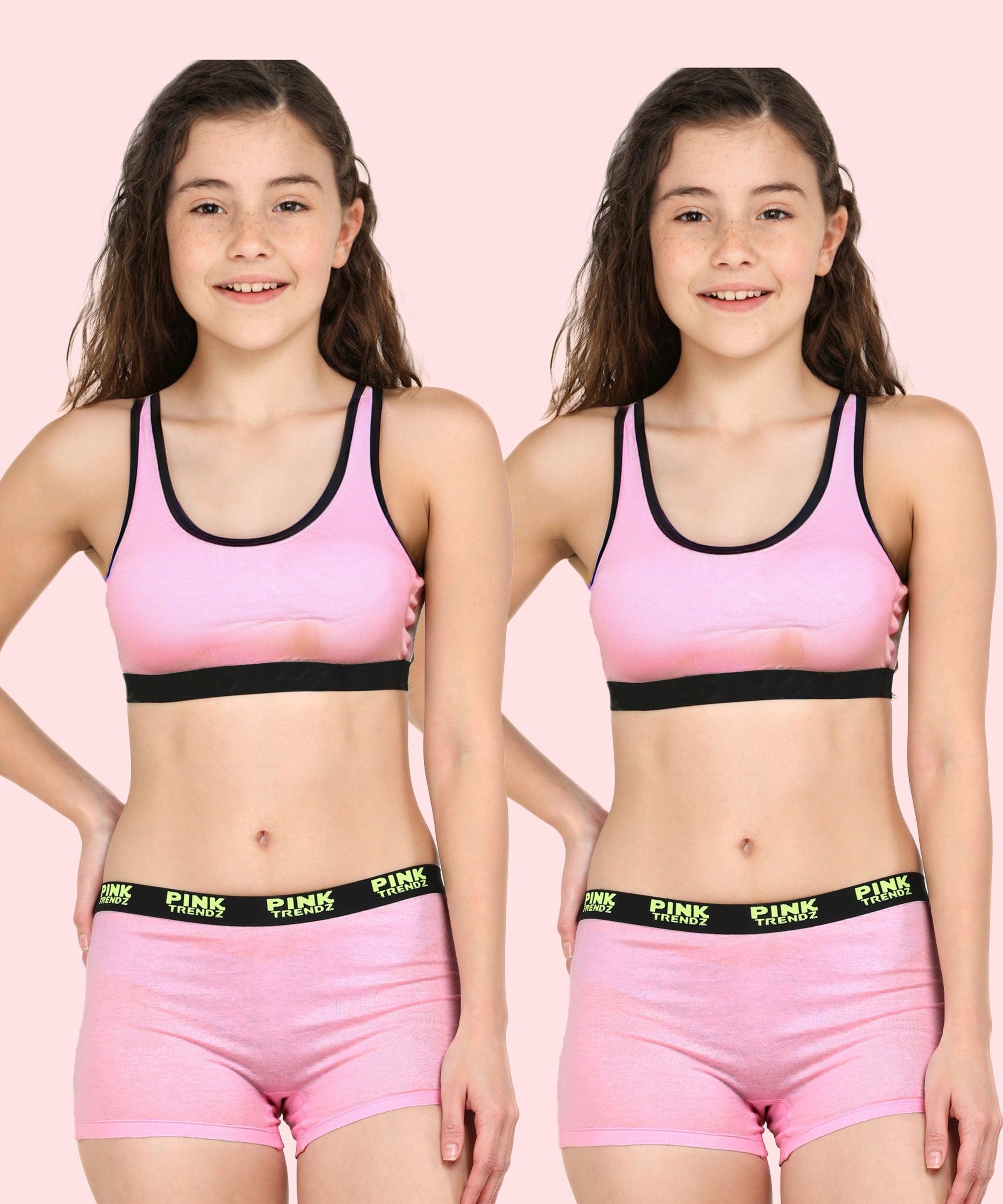 Girls Pink Trendz Combo Boyshorts - Young Trendz