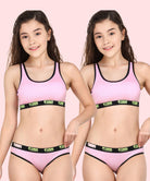 Girls Pink Trendz Lingerie Combo Set (Pack of 2) - Young Trendz