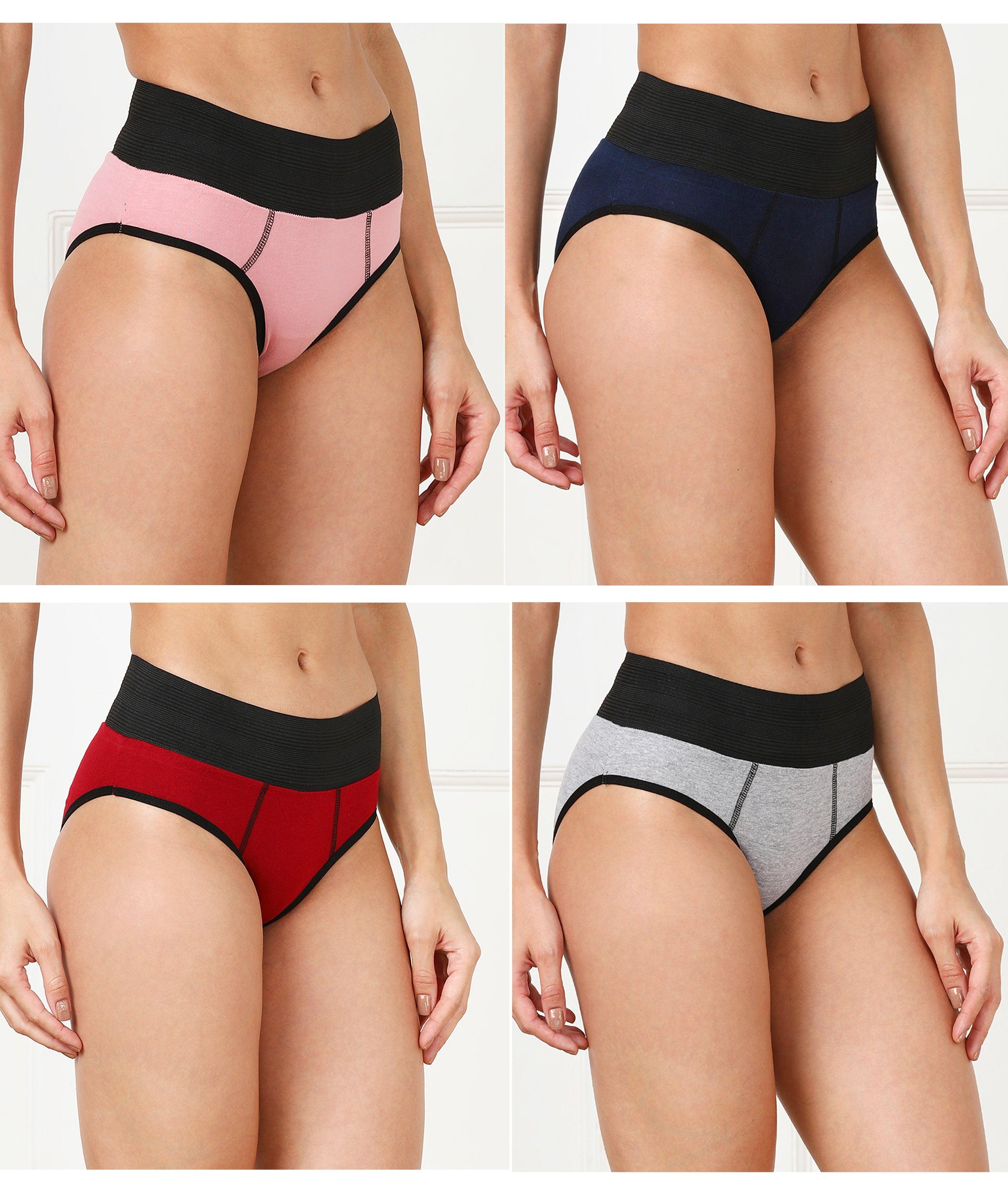 Young Trendz Women High Waist Combo Hipster - 4pcs Pack - Young Trendz