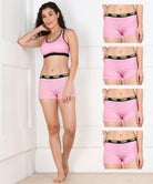 Young Trendz Womens Pink Trendz Combo Boyshorts - Young Trendz