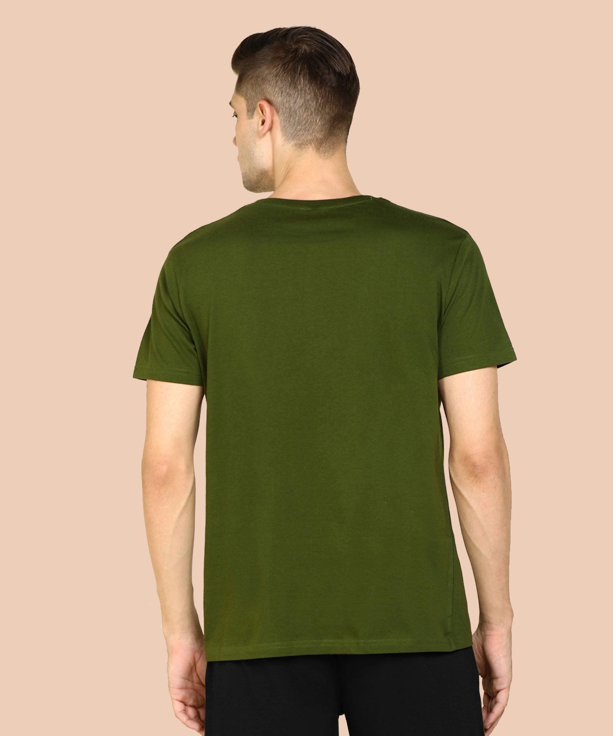 Men Half sleeve Solid Tshirt - Young Trendz